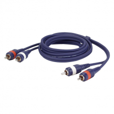 Stereo RCA/cinch/tulp kabel, 1 m.