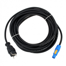 Schuko-powercon kabel, 10m.